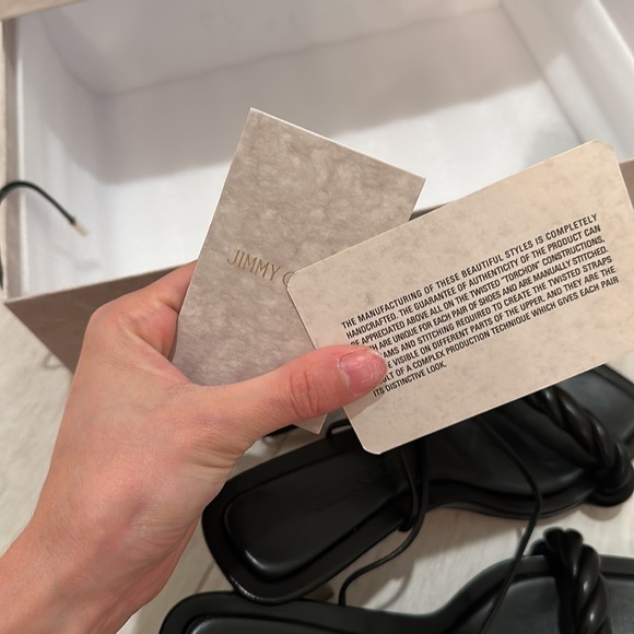 Jimmy choo black tie up block style heels in a size 4 1/2 EU 34 1/2 - Picture 4 of 4